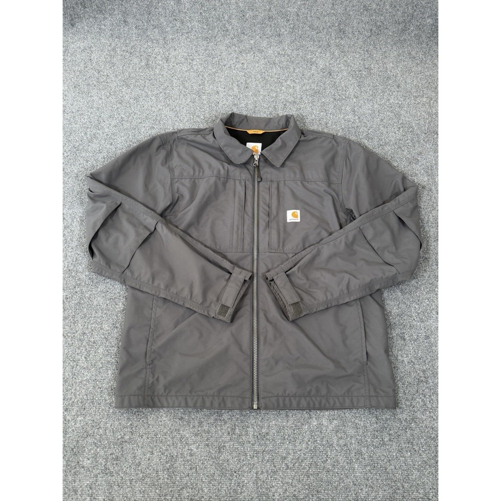 Carhartt Full Swing Briscoe Jacket Men's Medium Gray Rain Defender Zip EUC